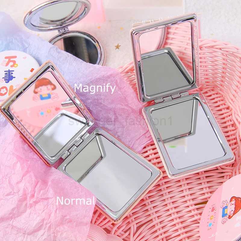 Cartoon Mini Makeup Mirror Double-Sided Round Makeup Mirror Portable Mini Folding Makeup Mirror Pocket Mirror for Girl WomenXJ240813
