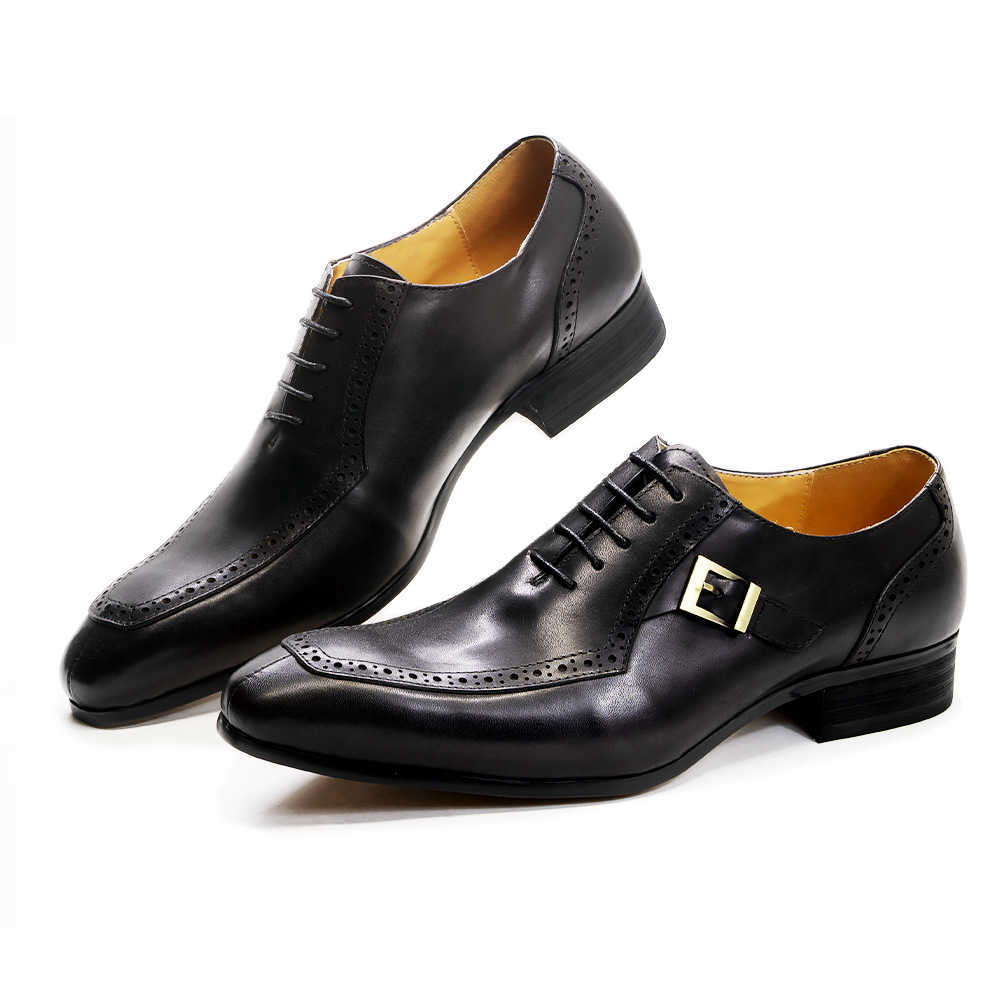 CMM Mens Leather Shoes Leather Business Office Wedding Shoes Oxford Shoes Mens Bullock Formal Dress Highend Casual Mens Shoes