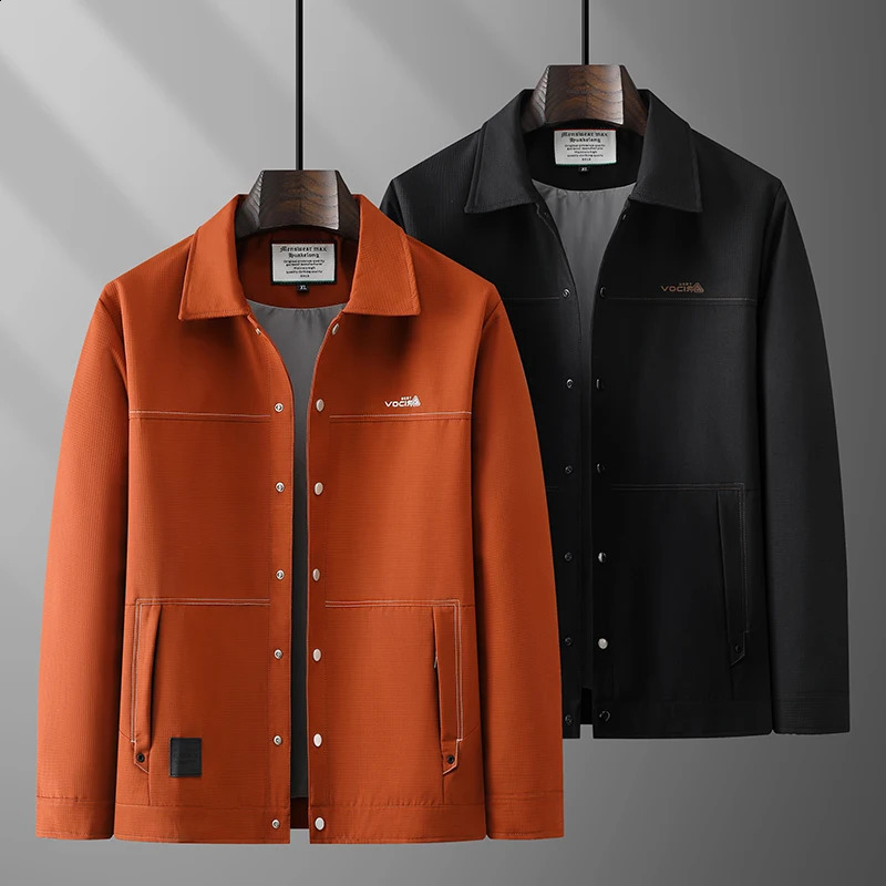 2024 Spring and Autumn Plus Oversized Mens Lapel Jacket Plus-size Baggy Multi-pocket Cargo Business Mens Anti-wrinkle Jacket 240812