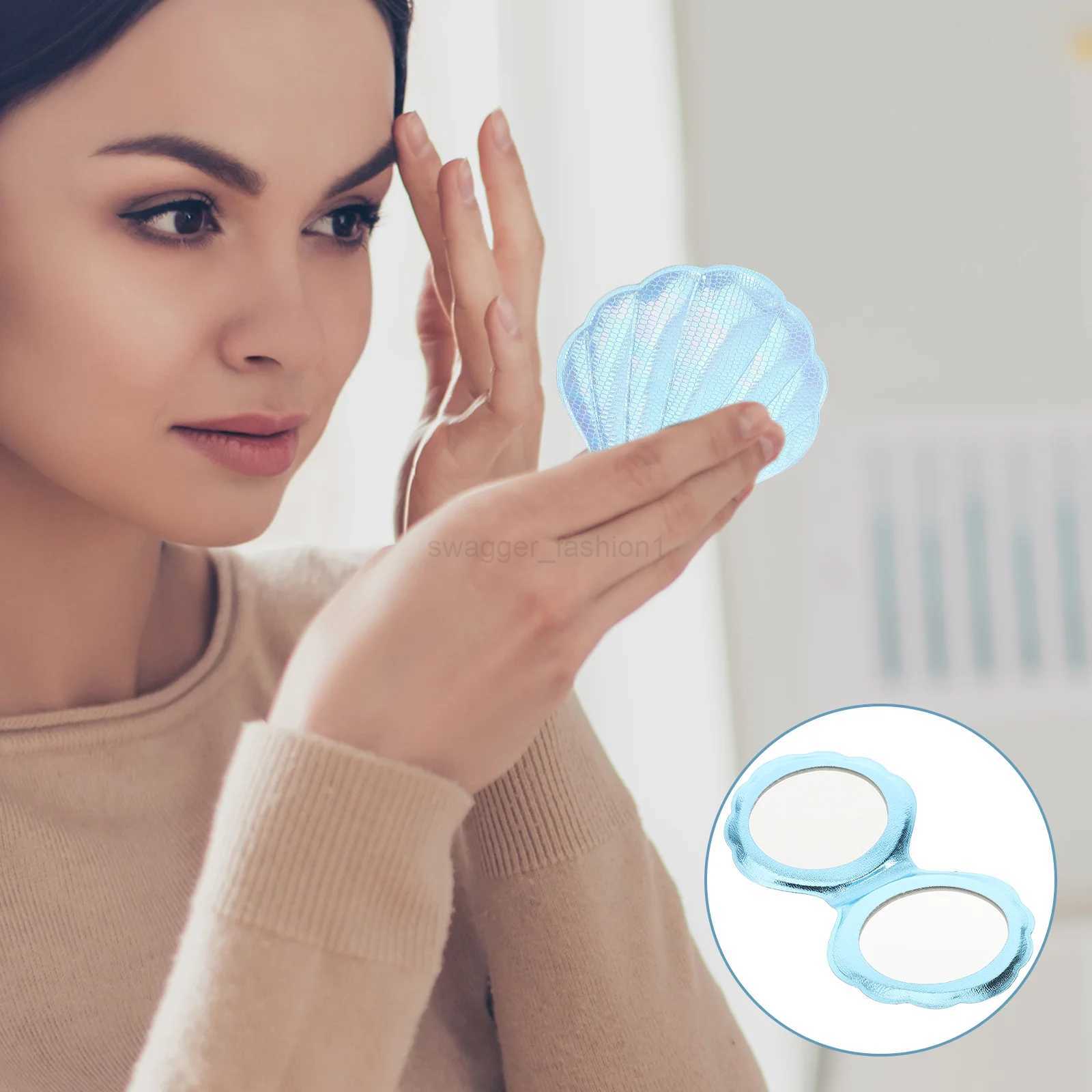 Makeup Vanity Mirror Girly Heart Flash Shell Pocket for Women Hand Mermaid Small Purse ChildXJ240813