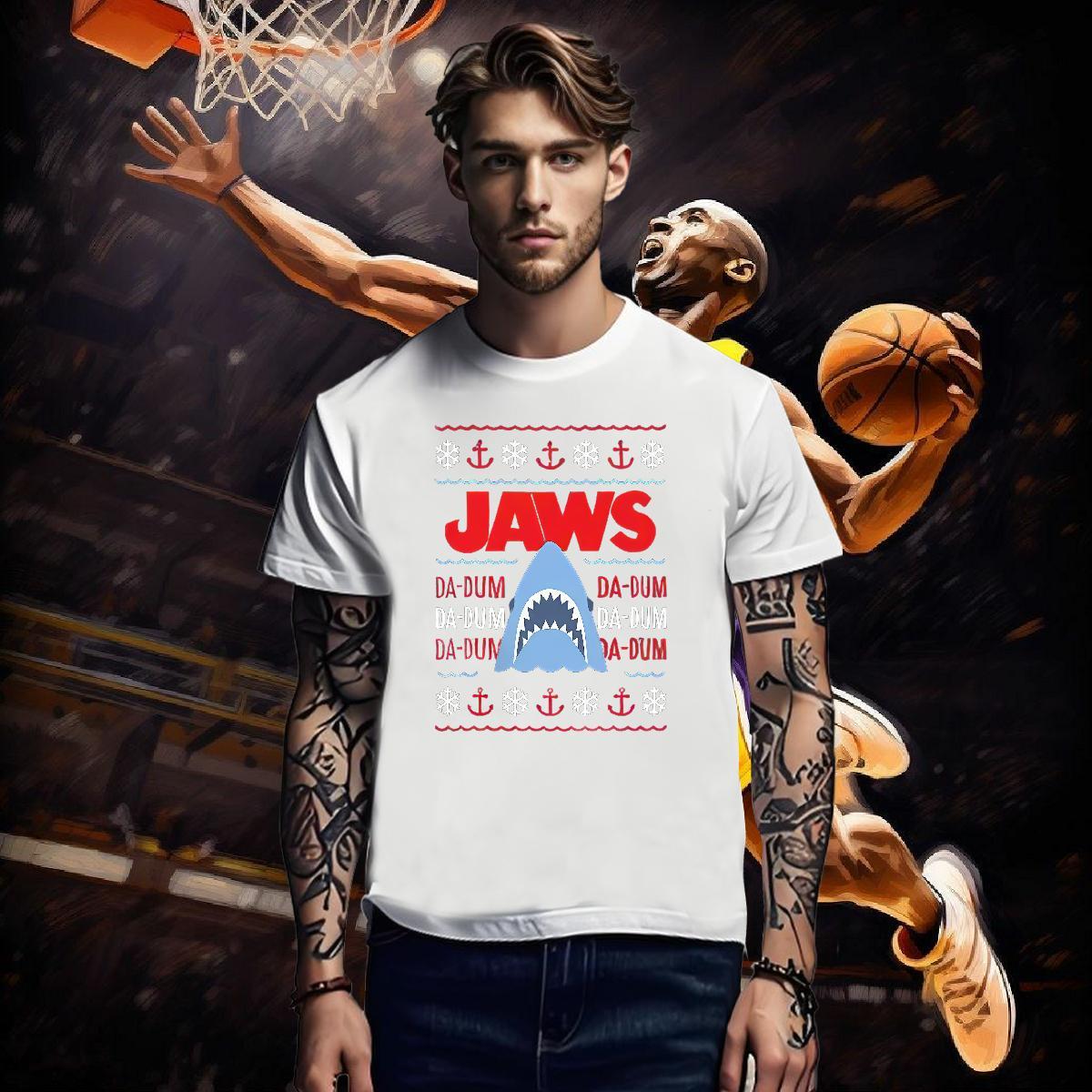 T shirt 230g 100% Cotton shark Summer Casual Breathable Soft Floral Print Men Tees DIY Cool Tops