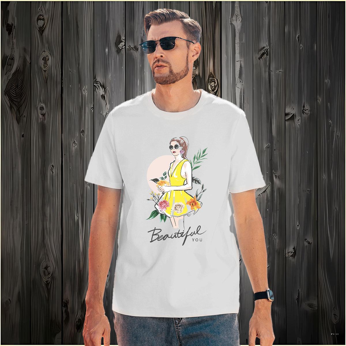 T shirt 100% Cotton 230g character Casual Beach Crew Neck Breathable Custom Print Plus Size Mens Tshirts Designer Fashion TOP Quality Tee Shirt