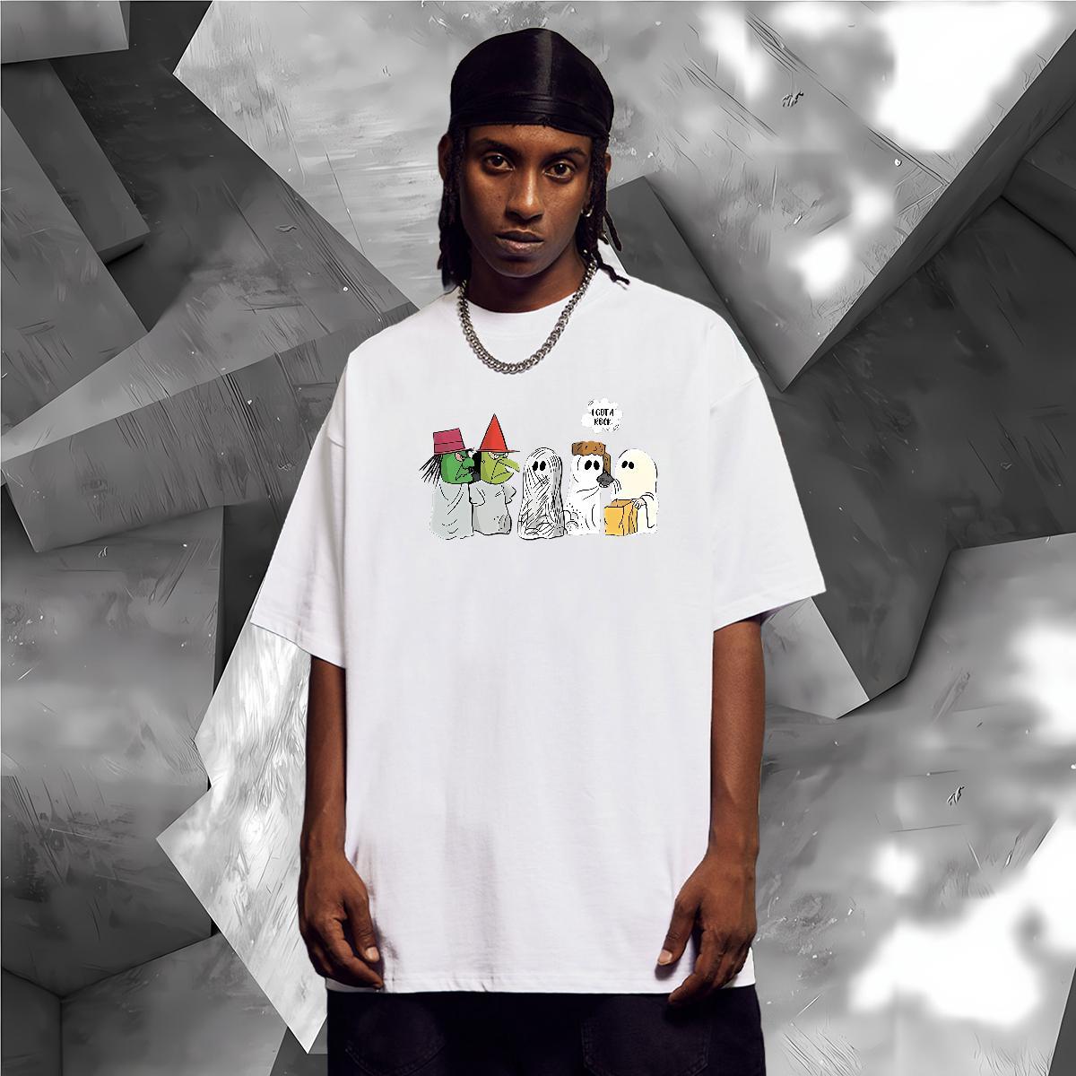 Cool Design T shirt halloween Breathable Short Sleeve High Street Hip Hop Black White 230g Pure Cotton Tshirts Stylist Tees