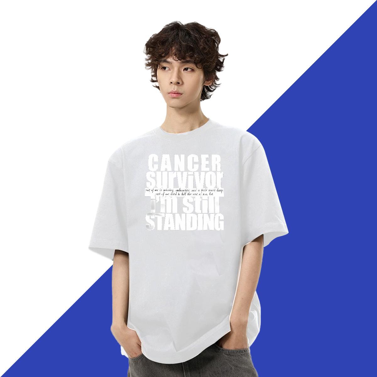 Cool Men Tops Tees Street 100% Cotton 230g DIY Logo Oversized Pure Cotton letter T-Shirts for Men Fashion Casual Top Tees