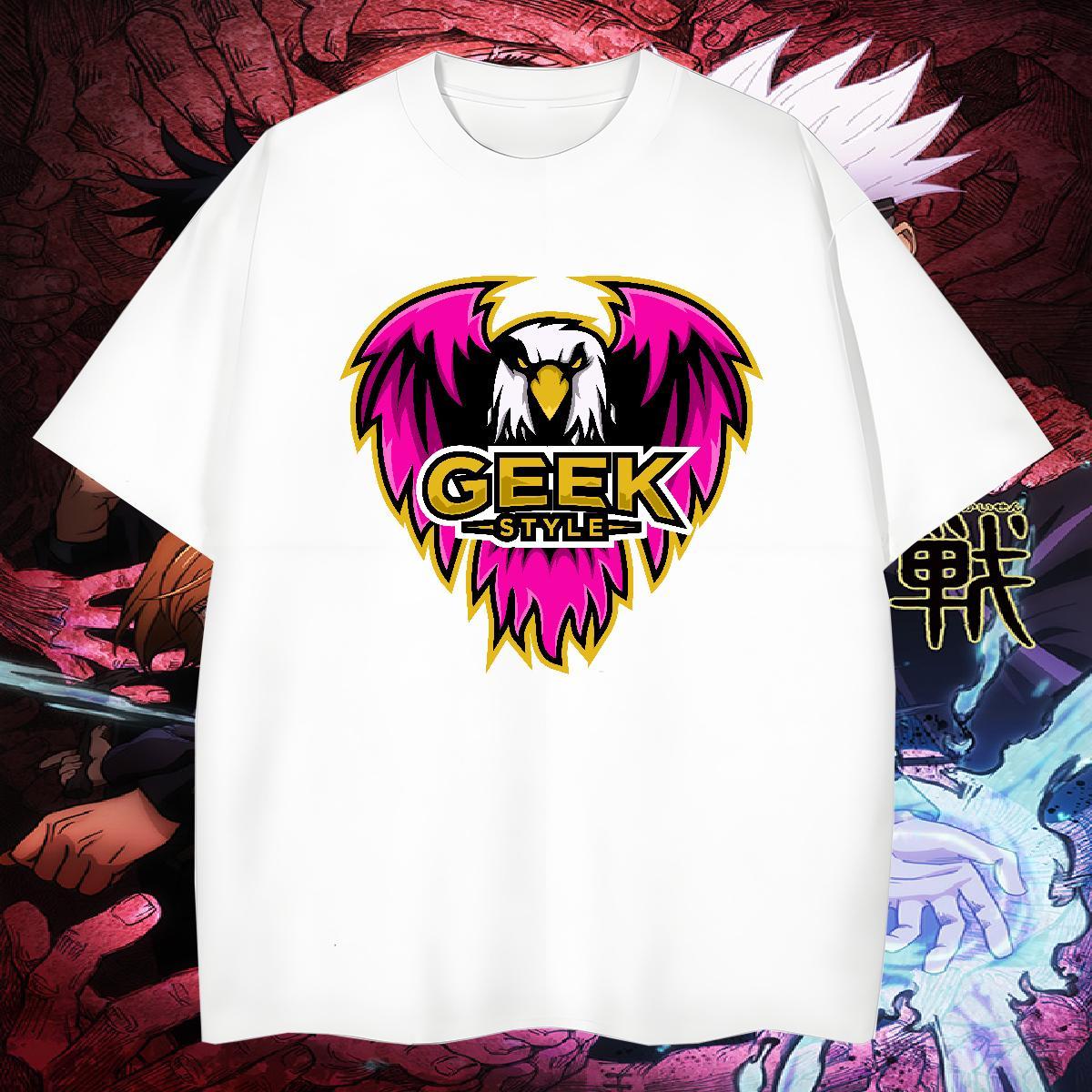 Wholesale Man T Shirts eagle Breathable Short Sleeve Sports Casual Plus Size Cartoon 230g Pure Cotton Men Tees 2024 Summer Wear