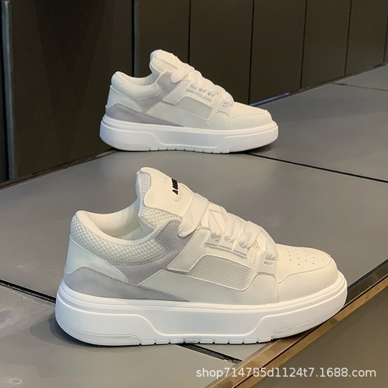 Ddmyoutdoor Bread New Breathable Round Toe Board Versatile Korean Version Small White Fashionable Sports And Leisure Comfortable Men S Outdoor Shoes