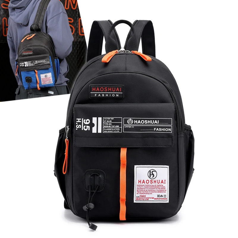 Mens backpack hanging basket chest shoulder bag travel military sports multifunctional nylon mens Knapsack small Rucksack 240813