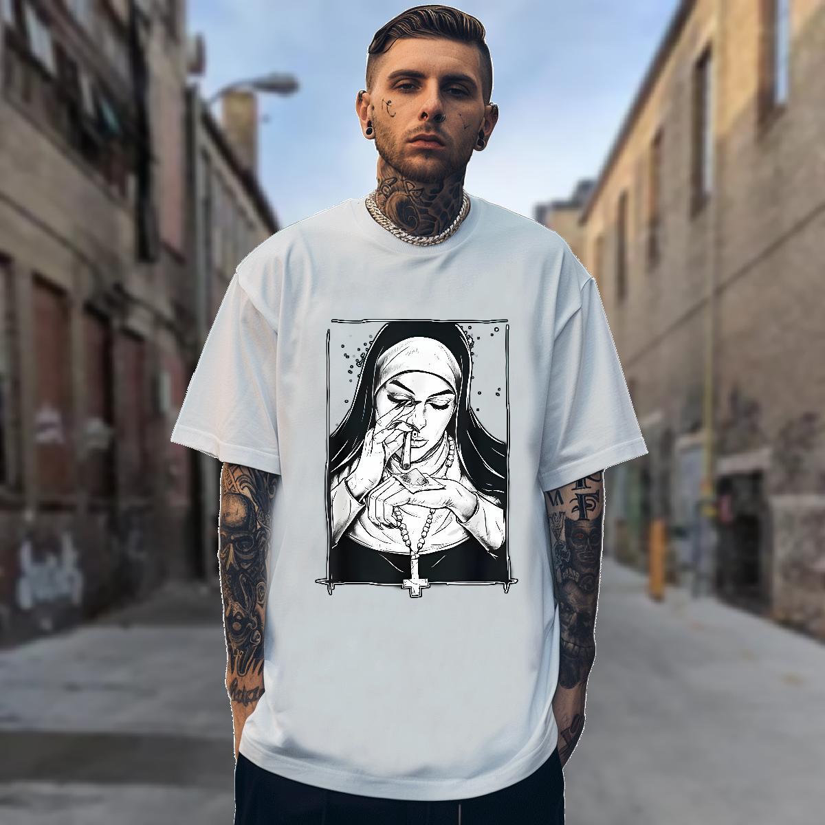 Man T Shirts 100% Cotton 230g women Summer Casual Crew Neck Custom Cartoon Men Clothes T-Shirt 2024 New Cool Design Top Tees