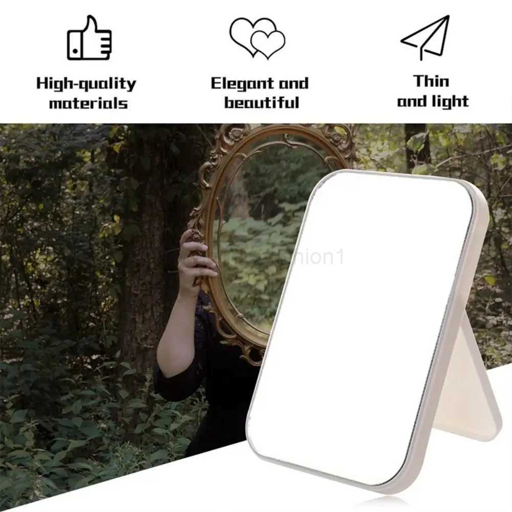 High Definition Foldable Mirror Accessories Portable Candy Color Makeup Mirror Large Light Weight Desktop Vanity MirrorXJ240813