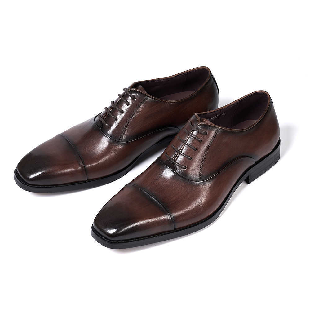 CMM New Leather Shoes Mens Top Layer Cowhide Business Formal Mens Shoes British Classic Three Joint Office Party Shoes Men