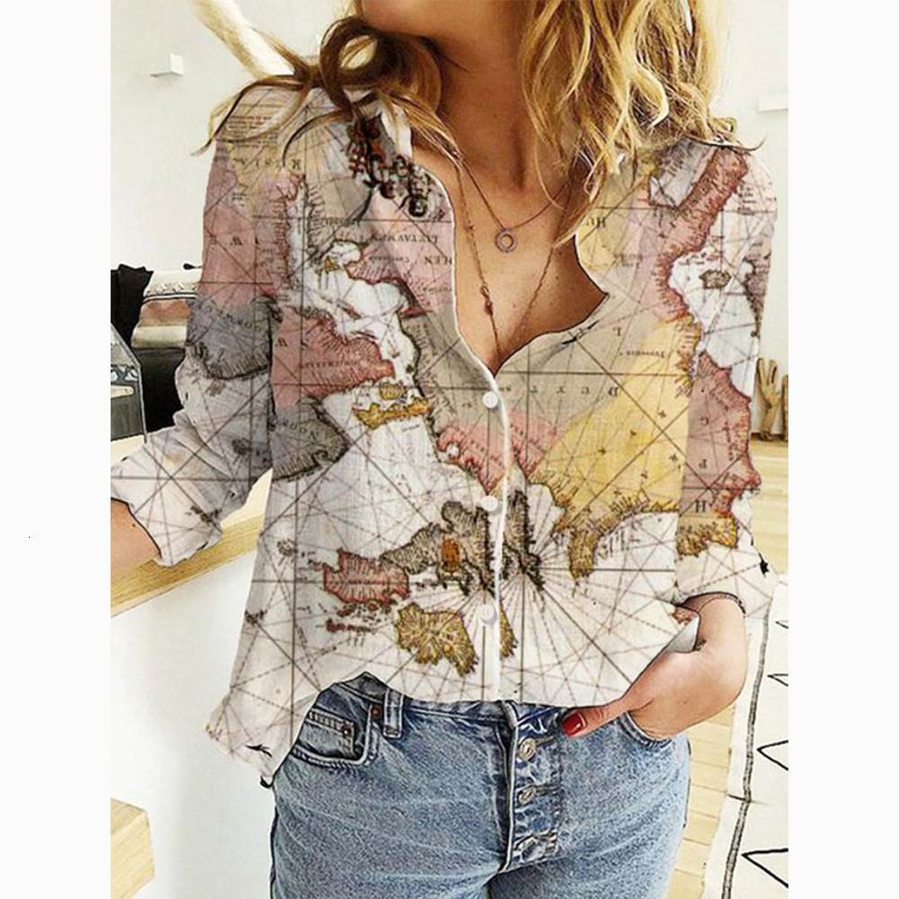 Autumn lady shirts Office women Blouses Shirt tops Cross