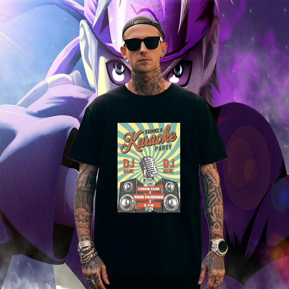 Wholesale radio T Shirt For Man Street wear Hip Hop Couples T Shirts 100% Cotton 230g DIY Customized Breathable Short Sleeve Anime Top Tees