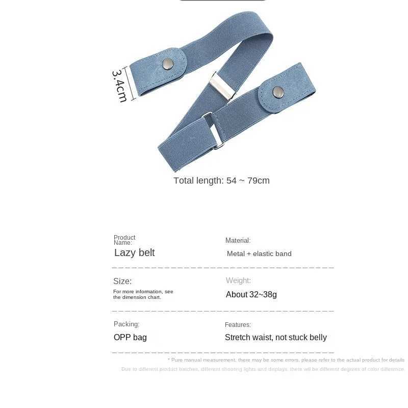 New adjustable elastic waistband with invisible buckle and button free womens jeans dress easy to wear button free W240807