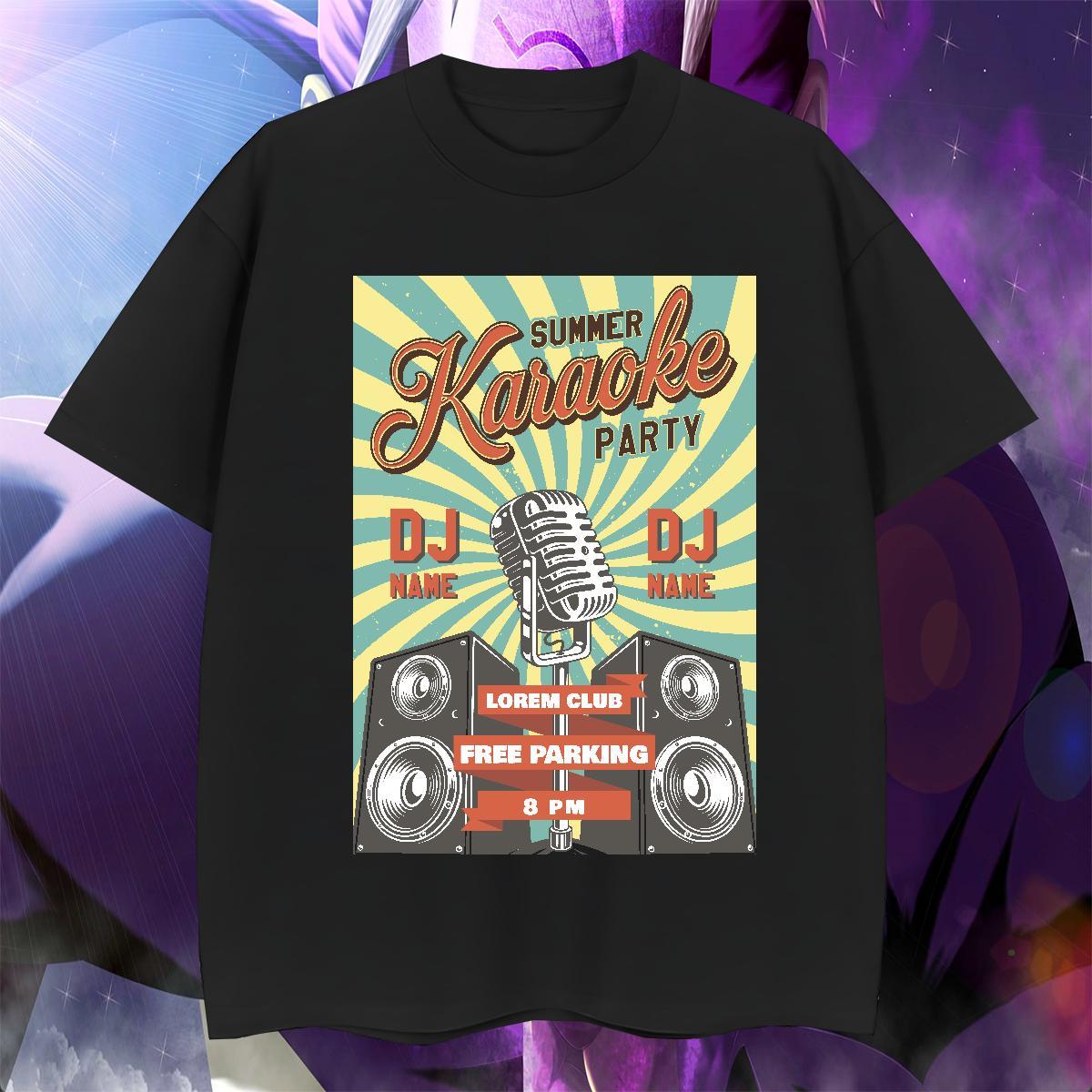 Wholesale radio T Shirt For Man Street wear Hip Hop Couples T Shirts 100% Cotton 230g DIY Customized Breathable Short Sleeve Anime Top Tees