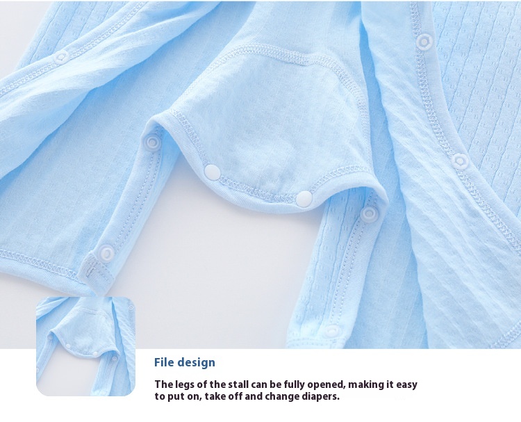 New baby Spring and autumn single-layer onesie soft breathable baby intimate outing clothes pure cotton boneless design clothing