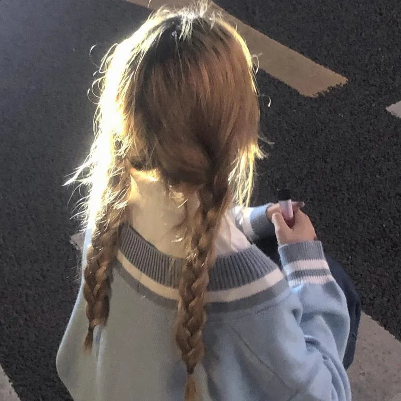 Deeptown Kawaii Cute Rabbit Blue Sweater Women Preppy Fashion Oversize Japanese Style Sweet School Girly Jumper Female Korean 240812
