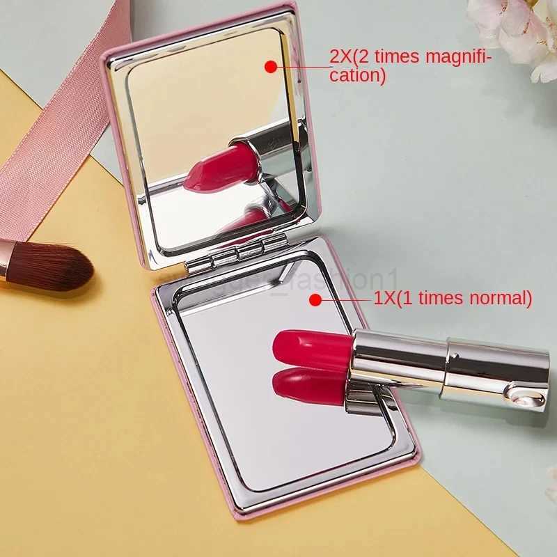 Folding Mirror Pocket Mini Portable Makeup Mirrors Travel Hand Small Mirror Vanity Foldable Compact Cosmetics ToolsXJ240813