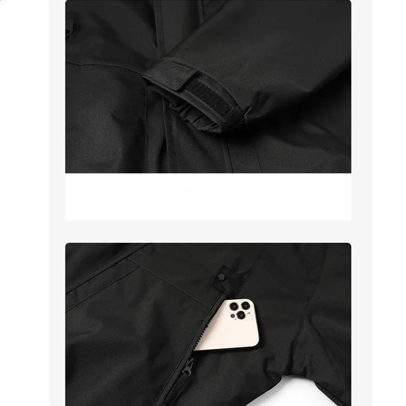 Mens hooded sweatshirt mens windproof jacket zipper multi pocket autumn cargo sweater womens hiking 240812