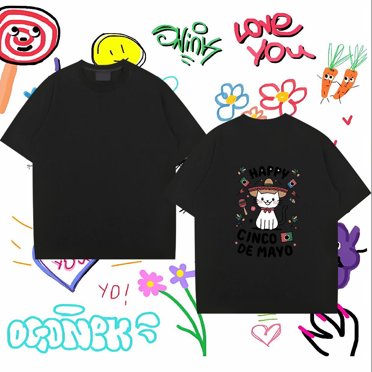 Unisex Men T Shirts Short Sleeve O-Neck Street wear Hip Hop Floral Print 230g 100% Cotton Men Tops Tees Factory Direct Clothes