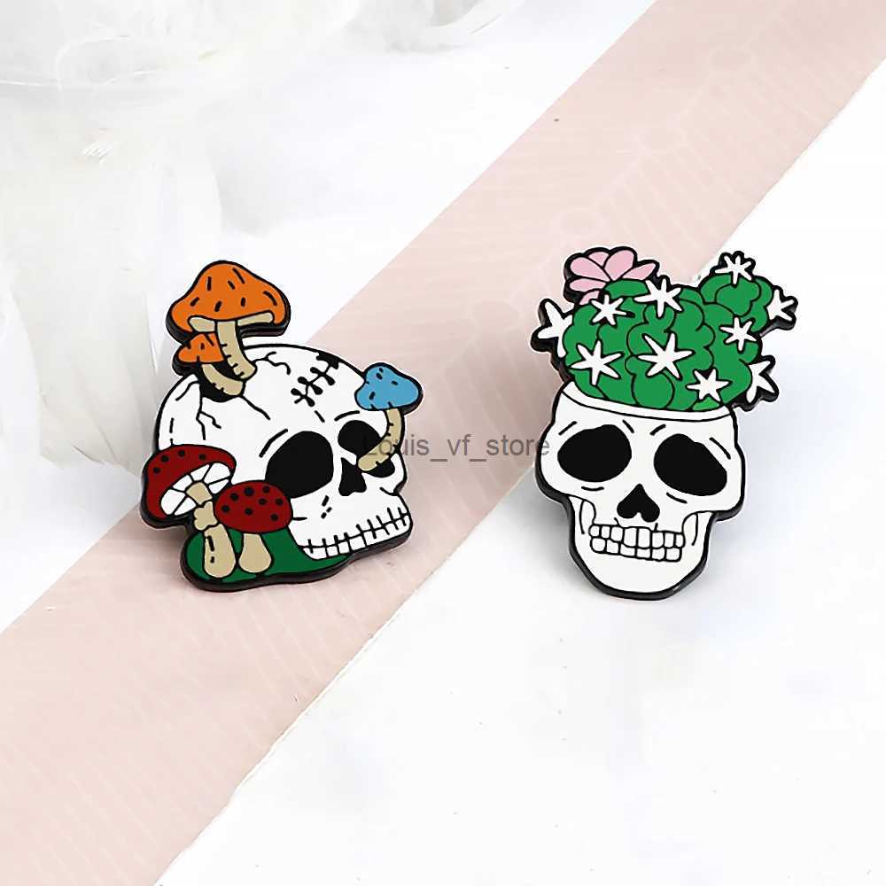 Pins Brooches Interesting Halloween Enamel Pin Punk Pumpkin Fire Gothic Skeleton Chest Magic Witch Festival Party Gift Collar Badge Jewelry H240813