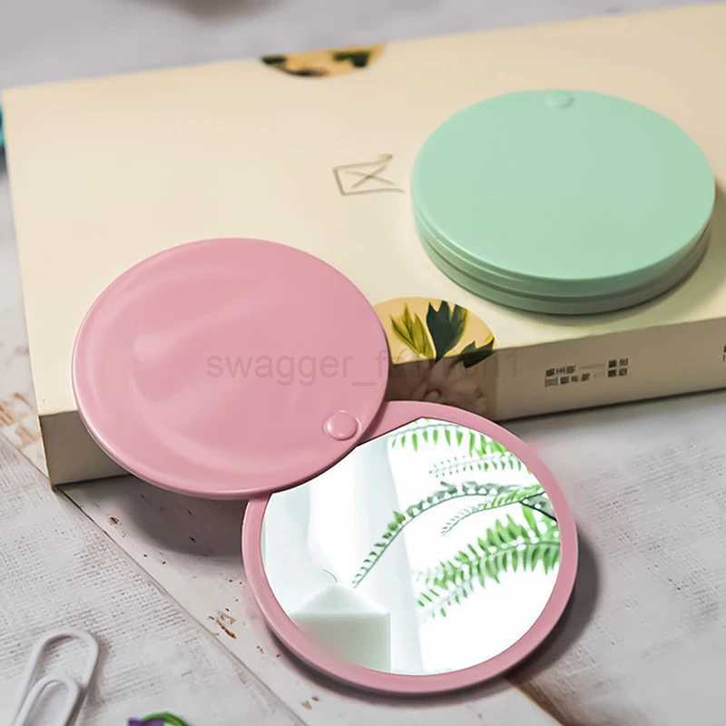 Small Mirror Portable Folding Make-Up Mirror Creative Mini Mirror Sliding Cover Handheld Makeup MirrorXJ240813