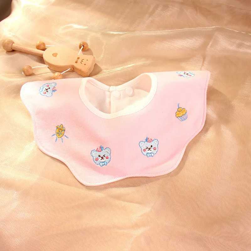 Bibs Burp Cloths Cute Embroidery Cotton Baby Bibs Autumn New Infant Bib Newborn Burp Cloths for Kids Boy Girl Spring Soft Feeding Saliva TowelL4812