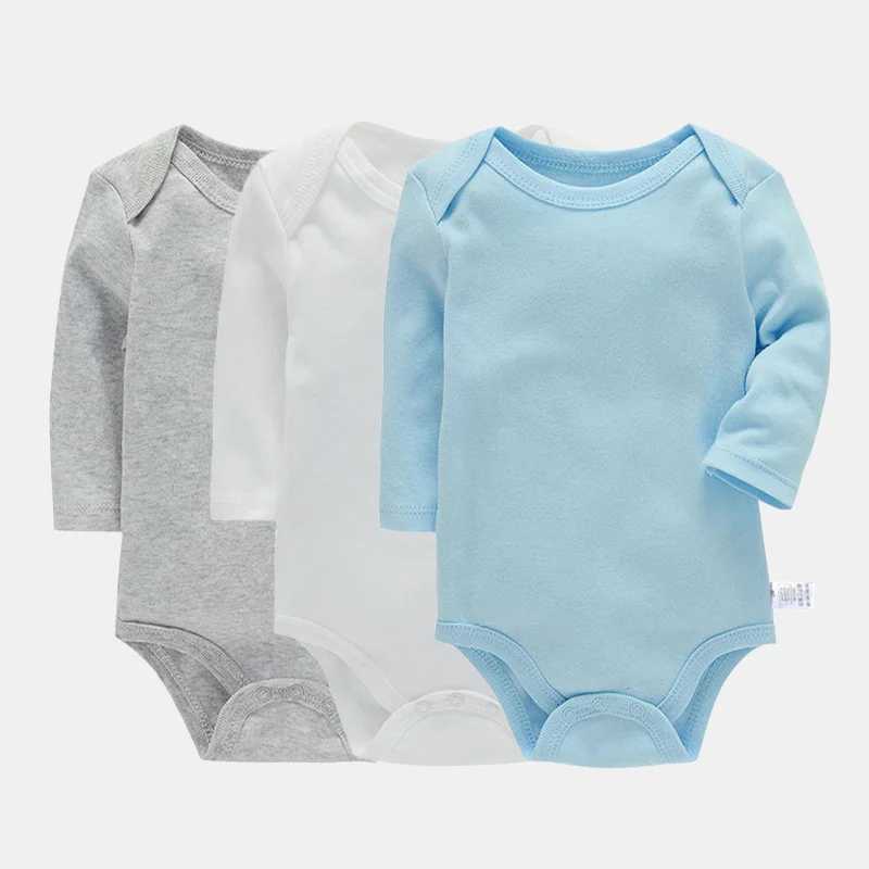 Lawadka 3 pieces/batch newborn cotton long sleeved baby girl boy jumpsuit soft baby jumpsuit 3-24 months old W240812