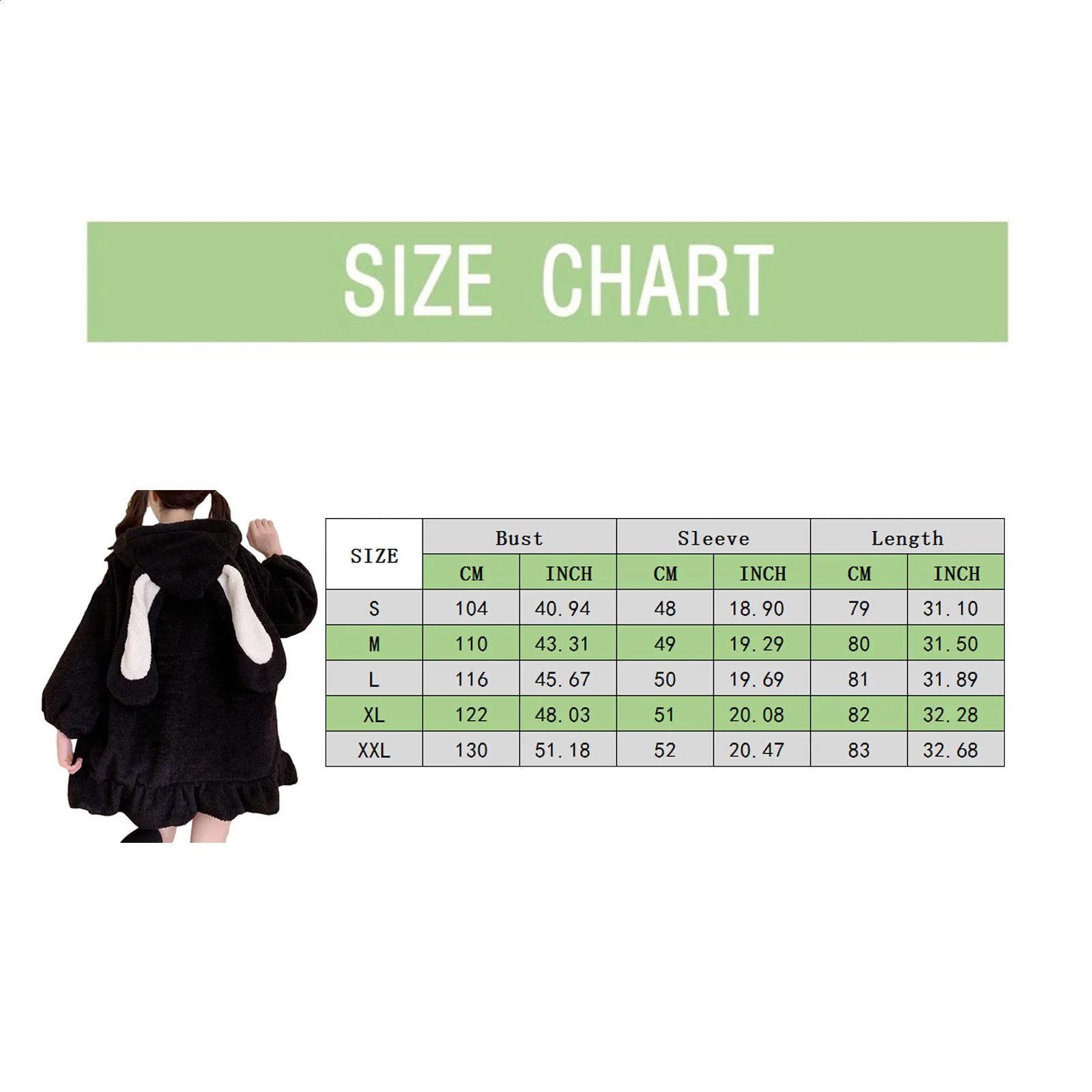 Kawaii Hoodies Women Lolita Winter Warm Lambswool Oversized Sweatshirt Cute Bunny Ears Long Sleeve Zip Up Hooded Fleece Jacket 240813