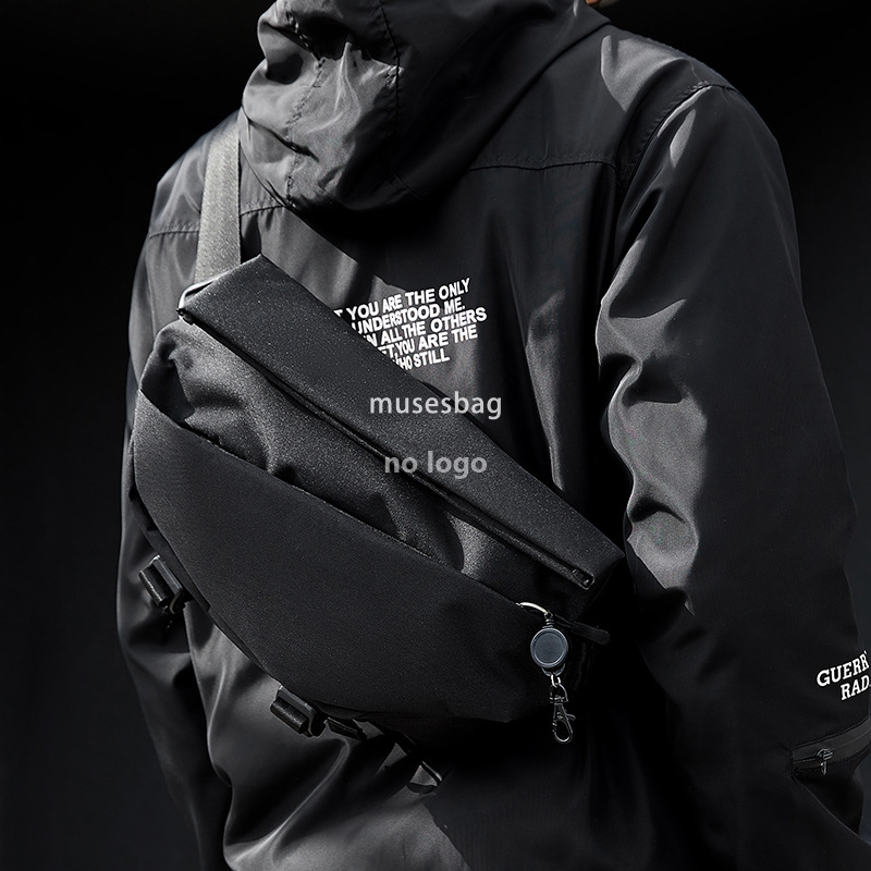 Fashionable men's functional crossbody bag waterproof ipad multi-functional chest bag women's shoulder bag factory for diagonal back chest b