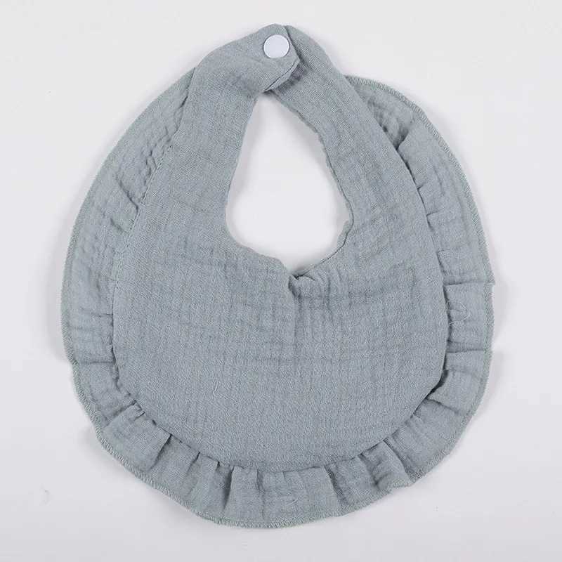 Bibs Burp Cloths Baby Feeding Drool Bib Ruffle Solid Color Infants Lace Saliva Towel Soft Cotton Burp Cloth For Newborn Toddler Boys Girls BibsL4812