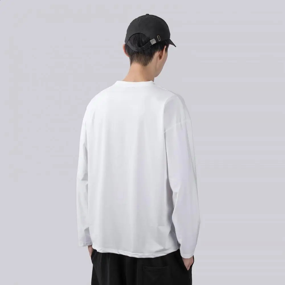 American Retro T Shirts Men Oversized T shirt Women Loose Long Sleeve Shirt Vintage Hip Hop Style Mens Streetwear Plus Size 240812