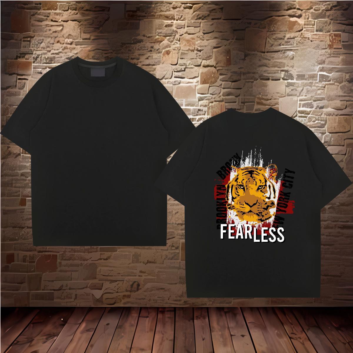 2024 Men Clothes T-Shirt Casual 100% Cotton 230g Tops Round Neck Short Sleeve Free Shipping Men T Shirts Custom Print Oversized