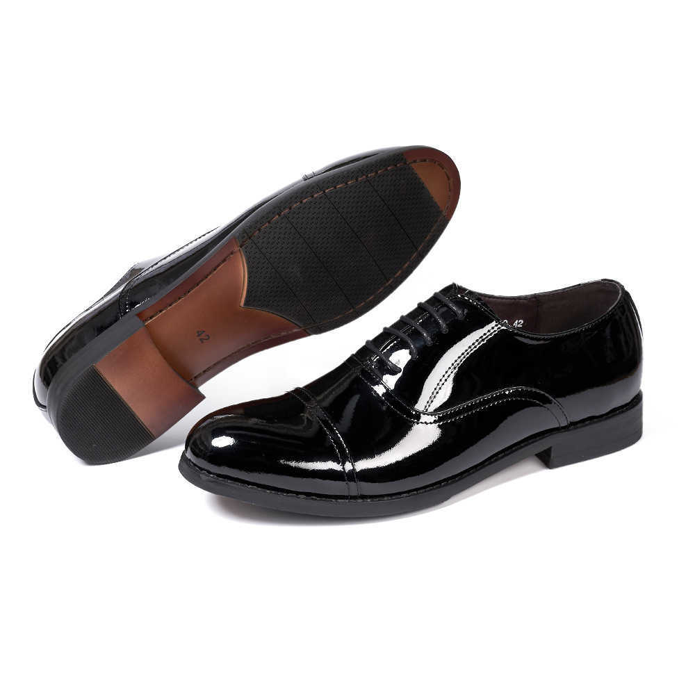 CMM Mens Business Leather Shoes Top Layer Cowhide Patent Leather Party Shoes Highend Handmade Mens Shoes