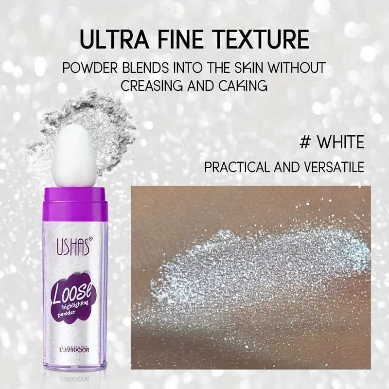 Body Highlight shimmer white pearl Highlighter powder Polvo De Hadas glitter powder contour powder blusher makeup facial makeup 9g W240812