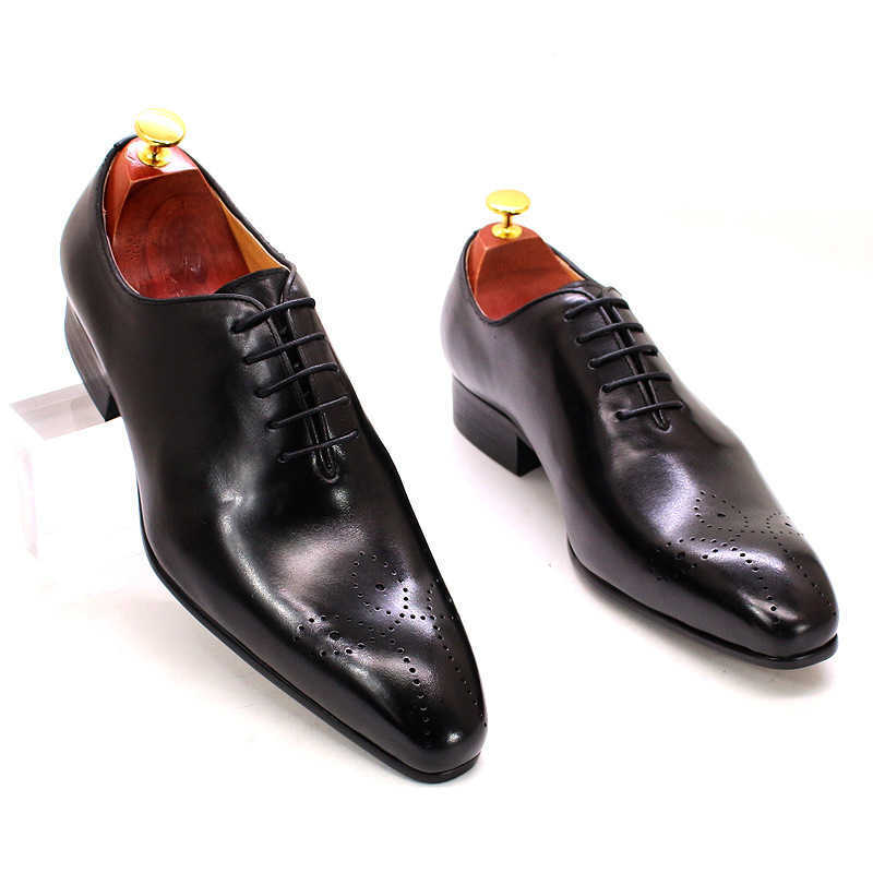 CMM Mens Leather Shoes Hand Polished Genuine Leather Pointed Business Casual Shoes Mens Shoes