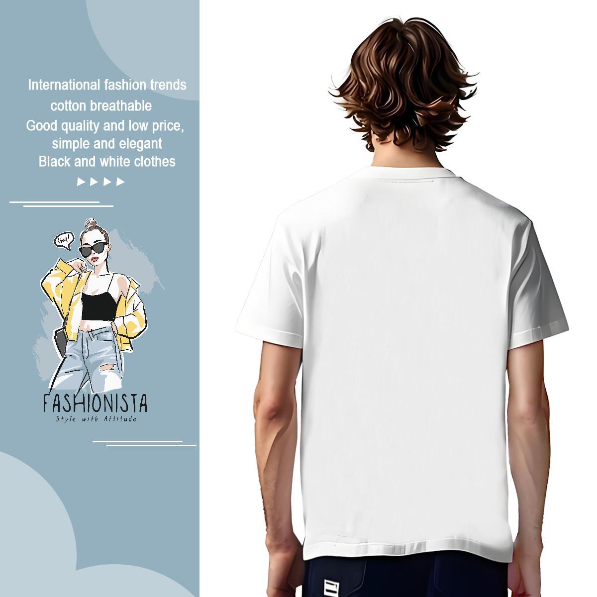 Man T Shirts 100% Cotton 230g character Hip Hop Street Breathable Short Sleeve Oversized 3XL 4XL Mens Tshirts Fashion Design Loose Tee Shirt