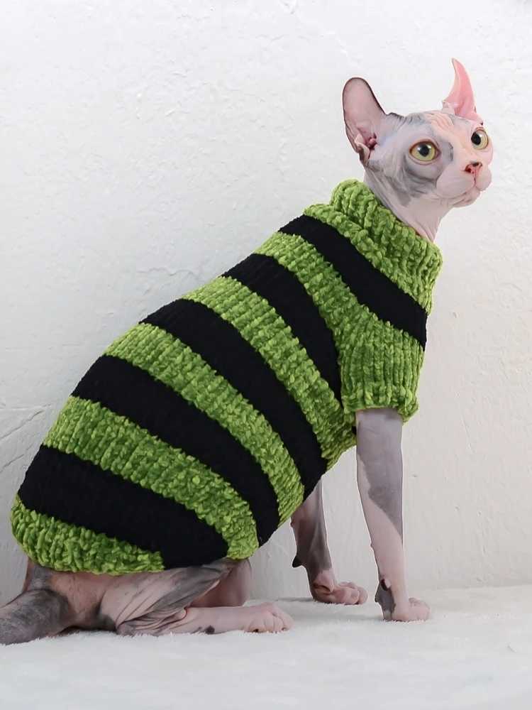 Supplies Pet Sphynx Cat Costumes plush coat warm sweater Sphynix cat clothing winter kitten pet products Y O G