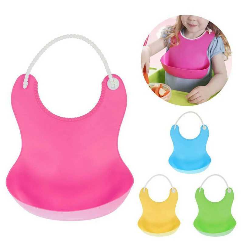Bibs Burp Cloths Fashionable Silicon Baby Bib Waterproof Infant Bibs Newborn Feeding Cloth Toddle Boys Girls Adjustable Different Styles of BibsL4812