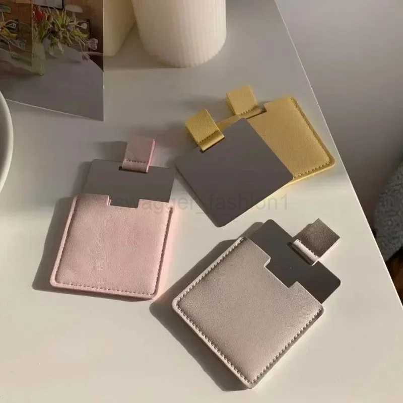 Stainless Steel Handheld Makeup Mirror Square Refine Makeup Vanity Mirrors with Handle Mirror Compact Mirrors Compact PocketXJ240813