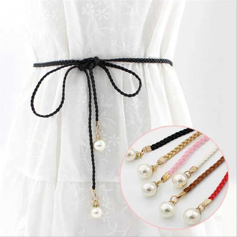 Womens Fashion Knot Waist Chain Womens Dress Retro Womens Waist Rope Pearl Belt Womens Clothing Accessories Spring/Summer W240807