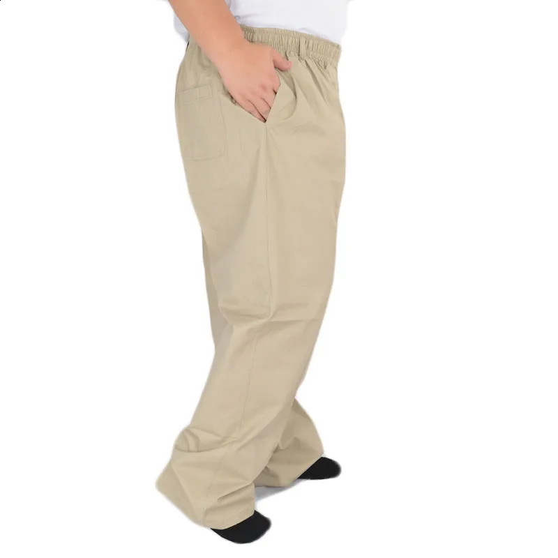 MFERLIER Summer Pants Men 5XL 6XL 7XL 8XL 9XL 10XL 11XL 12XL 13XL Waist 150cm Plus size Loose Trousers 240812