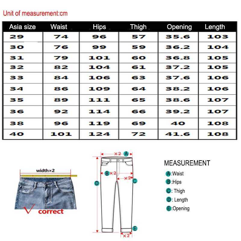 Mens Business Denim Jeans Newcomer Fashion Regular Slimming Straight Stretch Mens Brand Jeans Plus SizeW240715
