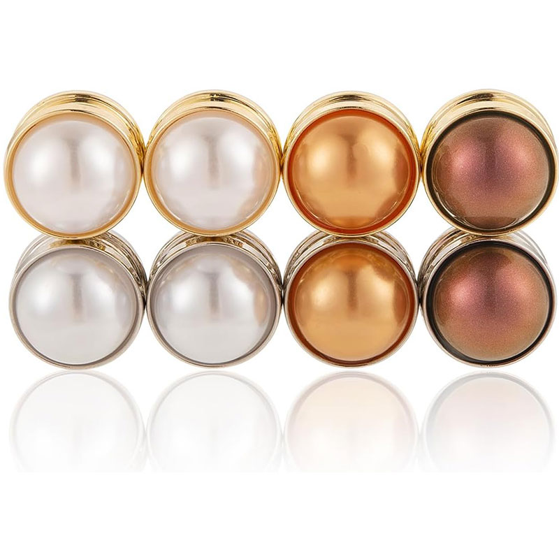 Pearl magnetic buckle scarf buckle collar clip magnetic suction buckle brooch scarf shawl fixed anti light magnetic buckle