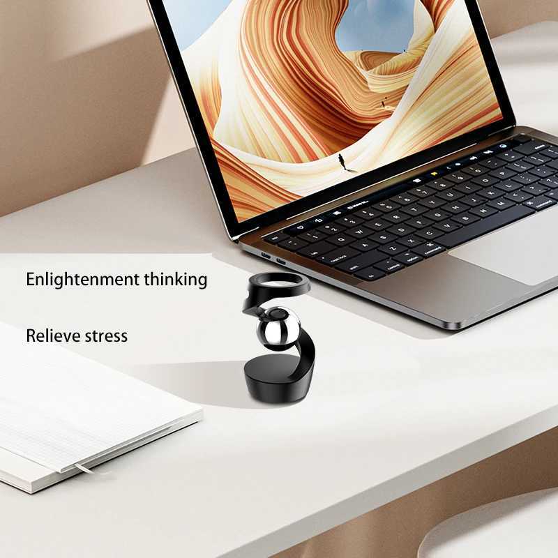 Adult Desktop Stress Relief Toy Aluminum Alloy Decompression Hypnosis Rotary Gyro Fingertip Kinetic levitating Spinner Gift Y240810