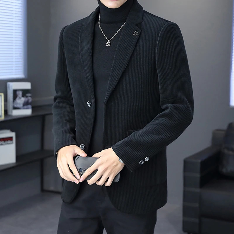 High quality mens jacket Korean version fashion trend simple casual business elite gathering gentleman suit 240812