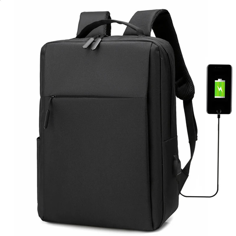 156inch laptop mens backpack nylon travel Usb charging computer school waterproof 240813