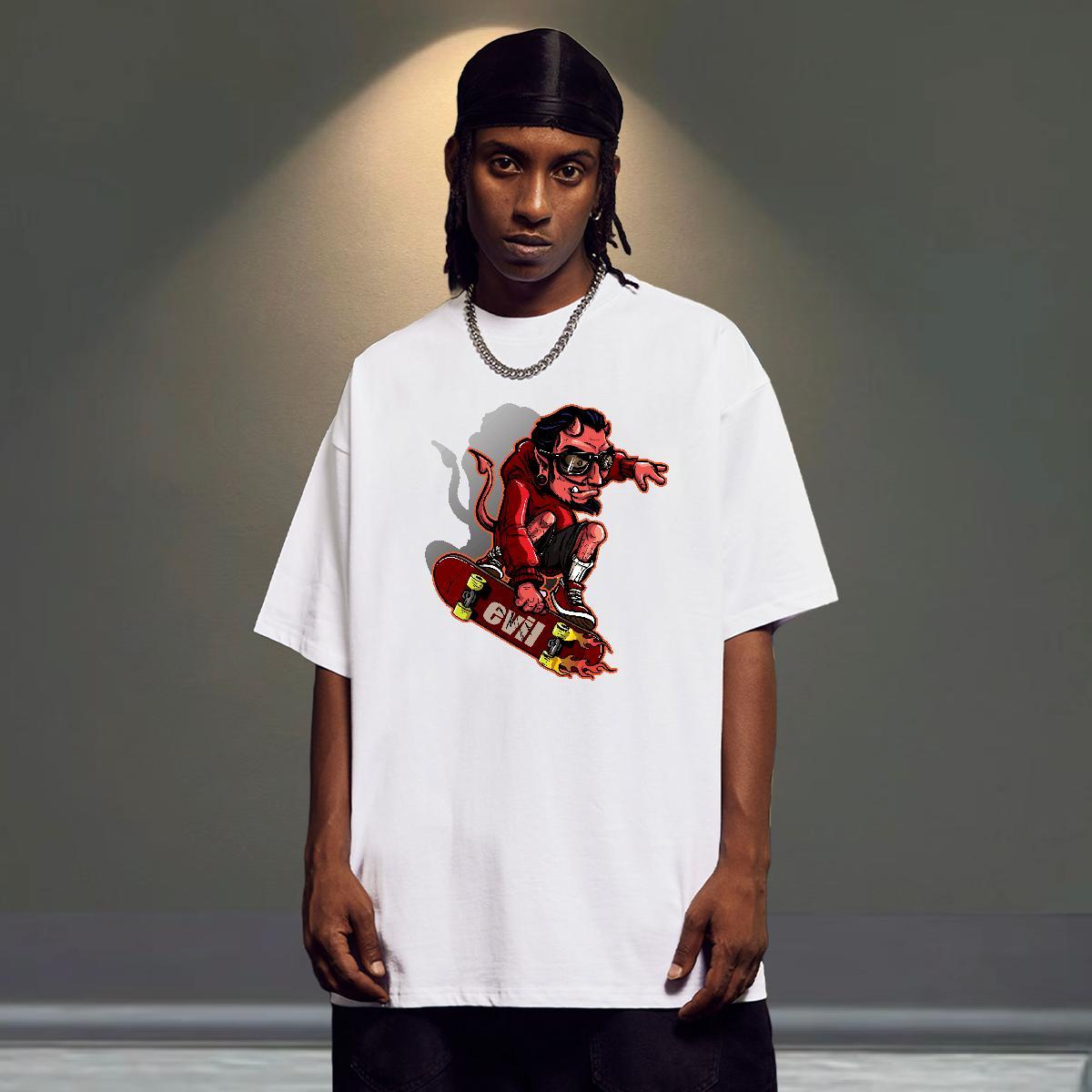 Designer Men Tops Tees Sport 230g Cotton Graphic O Neck Short Sleeves skateboarding T-Shirts for Men New Designer Polos
