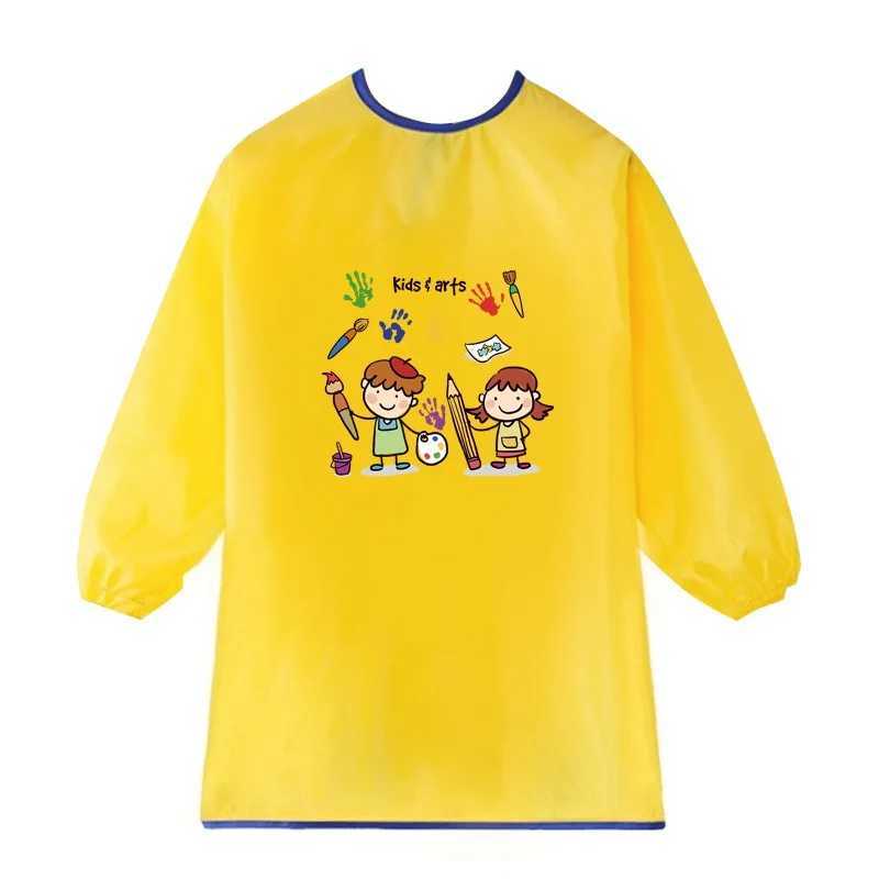 Bibs Burp Cloths New Baby Boy Girl Feeding Bibs Long Sleeve Apron Waterproof for Kids School Painting Drawing Children DIY Art Scraft Smock 1-12TL4812