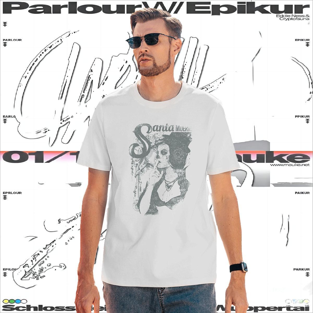 Mens T Shirts 230g 100% Cotton portrait Anime Printing Street Short Sleeve O-Neck White Plus Size Tshirt for Man Woman New Arrival Cool Top Tees