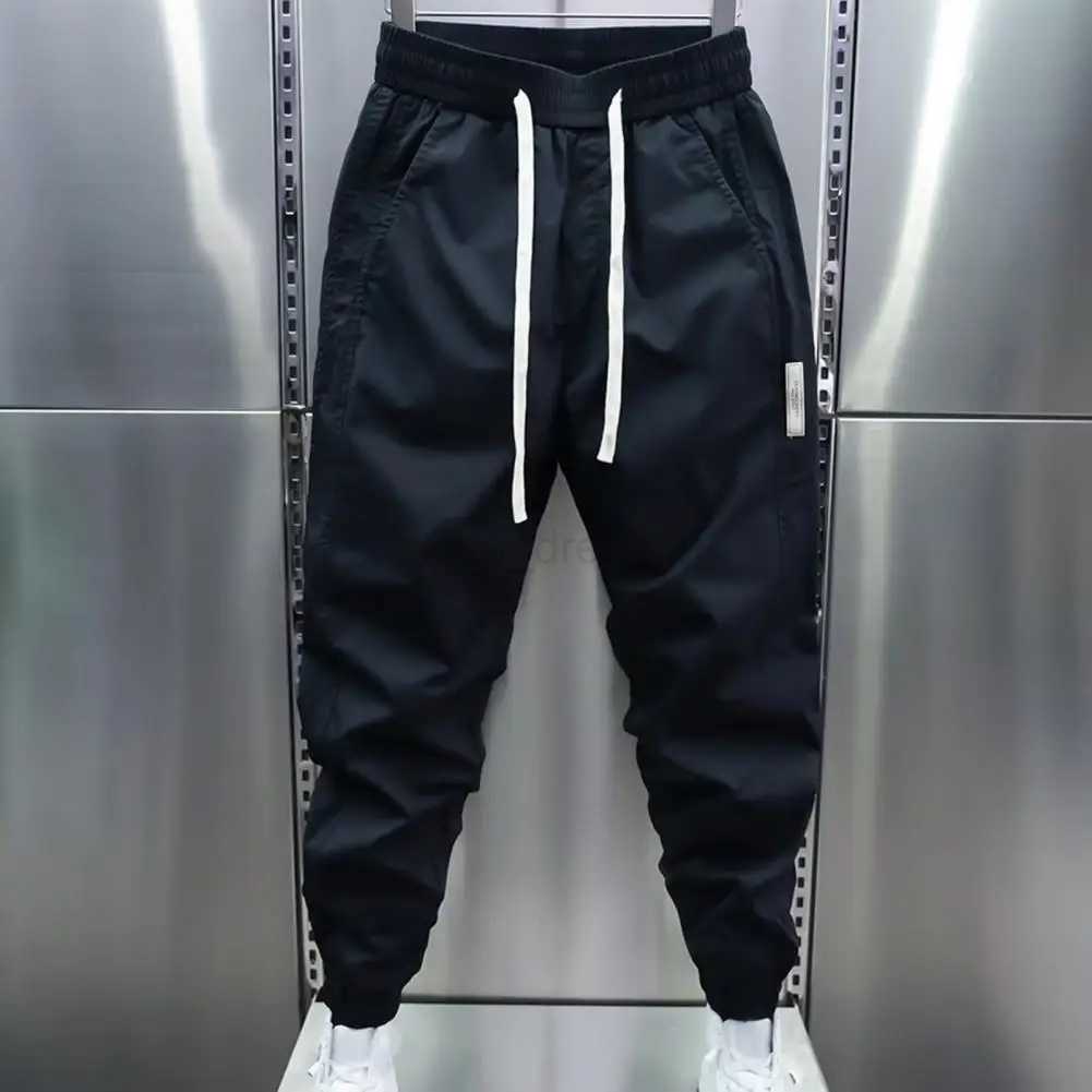 Drawstring Men Sports Pants Casual Pockets Thin Jogging Pants Men Fitness Joggers Running Pants Loose Sweatpants SportswearXJ240813